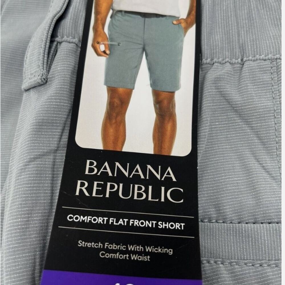 Banana Republic Men's Flat Front Shorts Stretch Comfort Waist Size 38